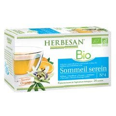 Organic Melissa Infusion Serene Sleep 20 bags Saveur orange Herbesan