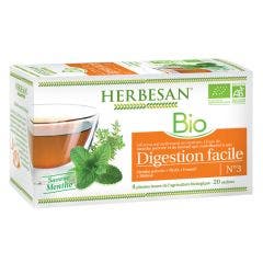 Organic Peppermint & Fennel Easy Digestion Infusion 20 bags Saveur Menthe Herbesan