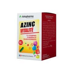 Azinc Fitness And Vitality 60 Capsules 60 gélules Azinc Adulte Arkopharma