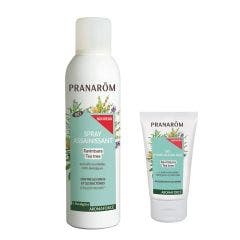 Ravintsara and Tea Tree Sanitizing Spray 150ml + Free Hydroalcoholic Gel Aromaforce Pranarôm