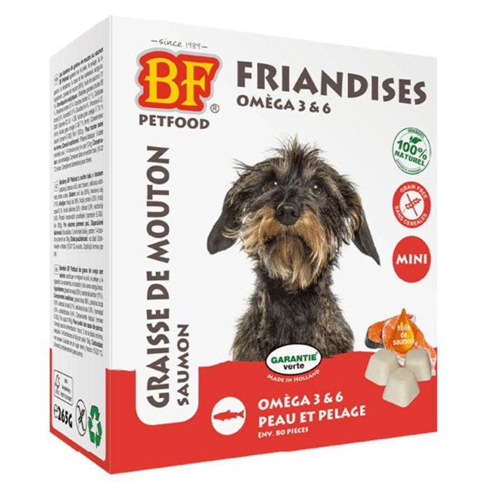 Dog treats skin and coat Friandises Oméga 3 et 6 80 PiecesSalmon
