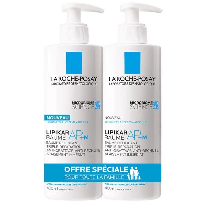 Ap+M Replenishing Balm 2x400ml Lipikar Peaux A Tendance Eczema Atopique La Roche-Posay